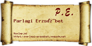 Parlagi Erzsébet névjegykártya